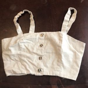 Creamy white crop top